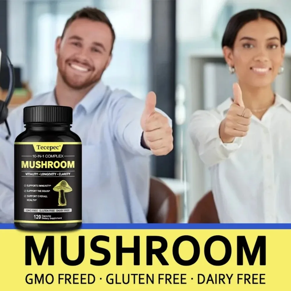 10 in 1 High-strength Mushroom Supplement, Support Memory and Focused Brain Health