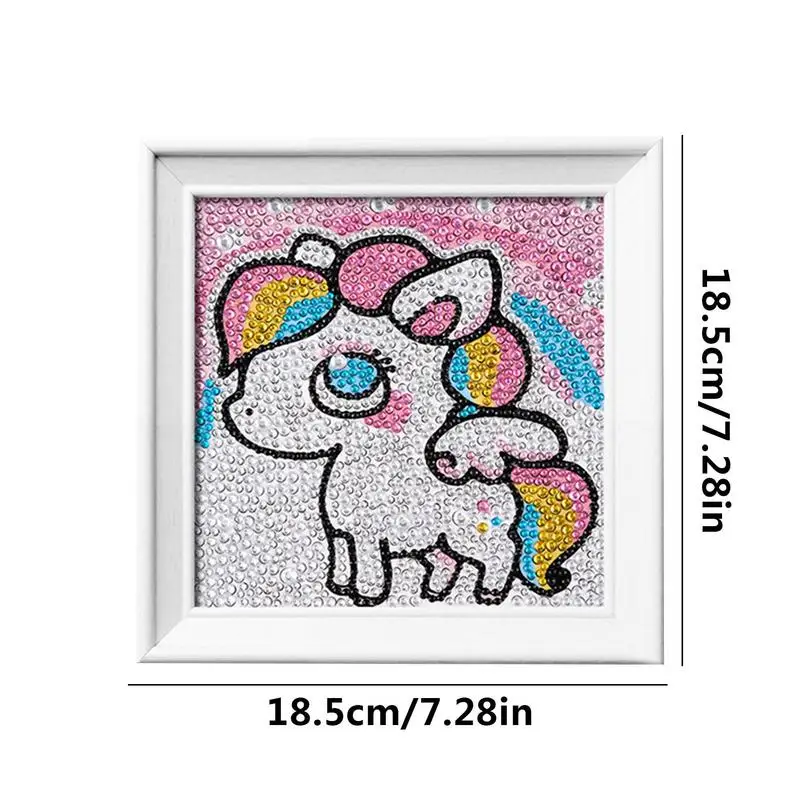 DIY Diamonds Painting By Number Kits For Kids Cartoon Animal Picture Crystal Rhinestone Diamond Embroidery For Children Gifts