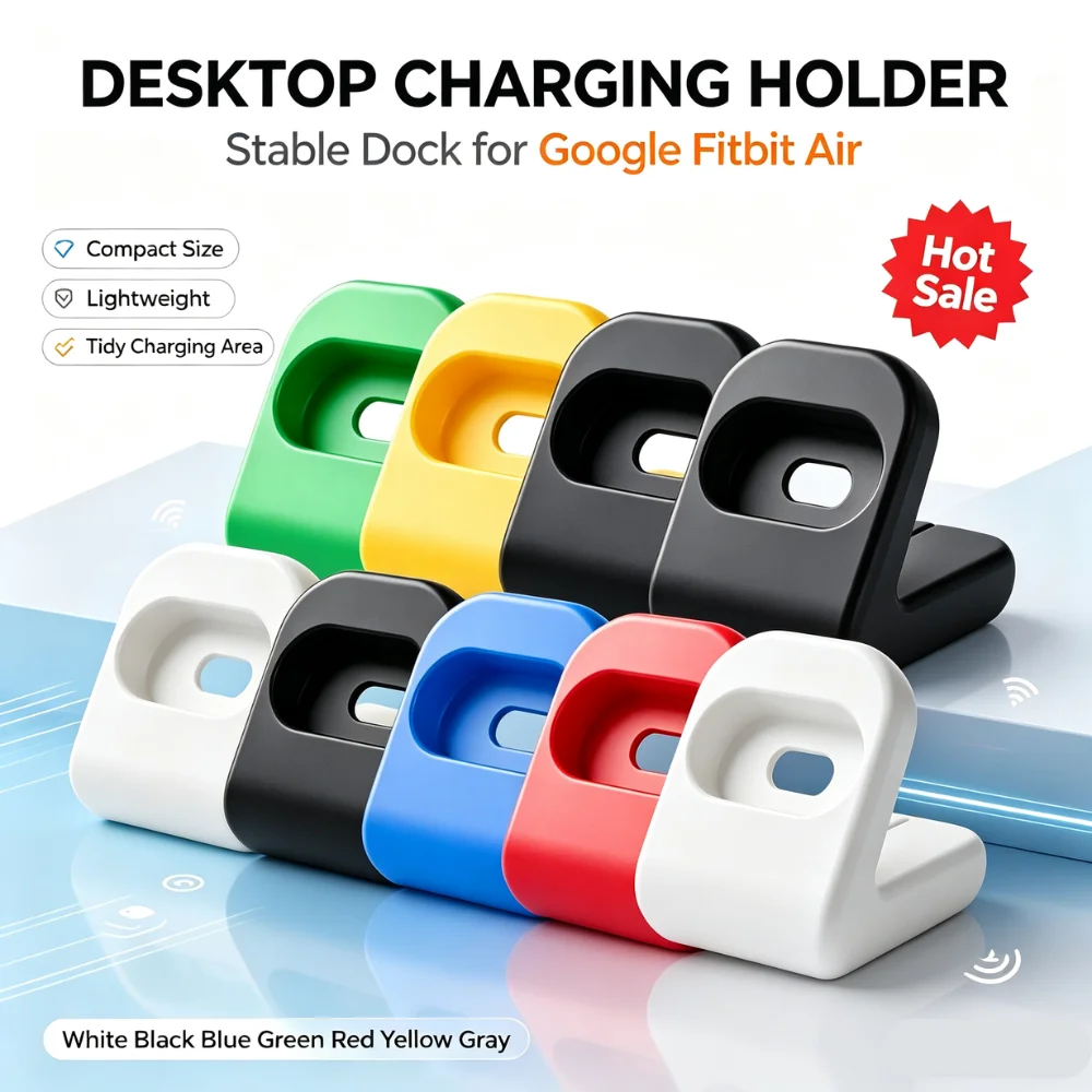 For Google Fitbit Air Charger Stand Compact Desktop Dock USB Charging Holder Cable Storage Non Slip Base Smart Watch