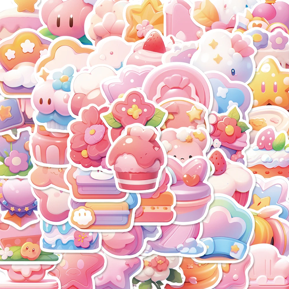 56PCS 3D Icon Cute Cartoon Personality Creative Graffiti Sticker Handcase Computer Car Skateboard Waterproof Sticker Wholesale