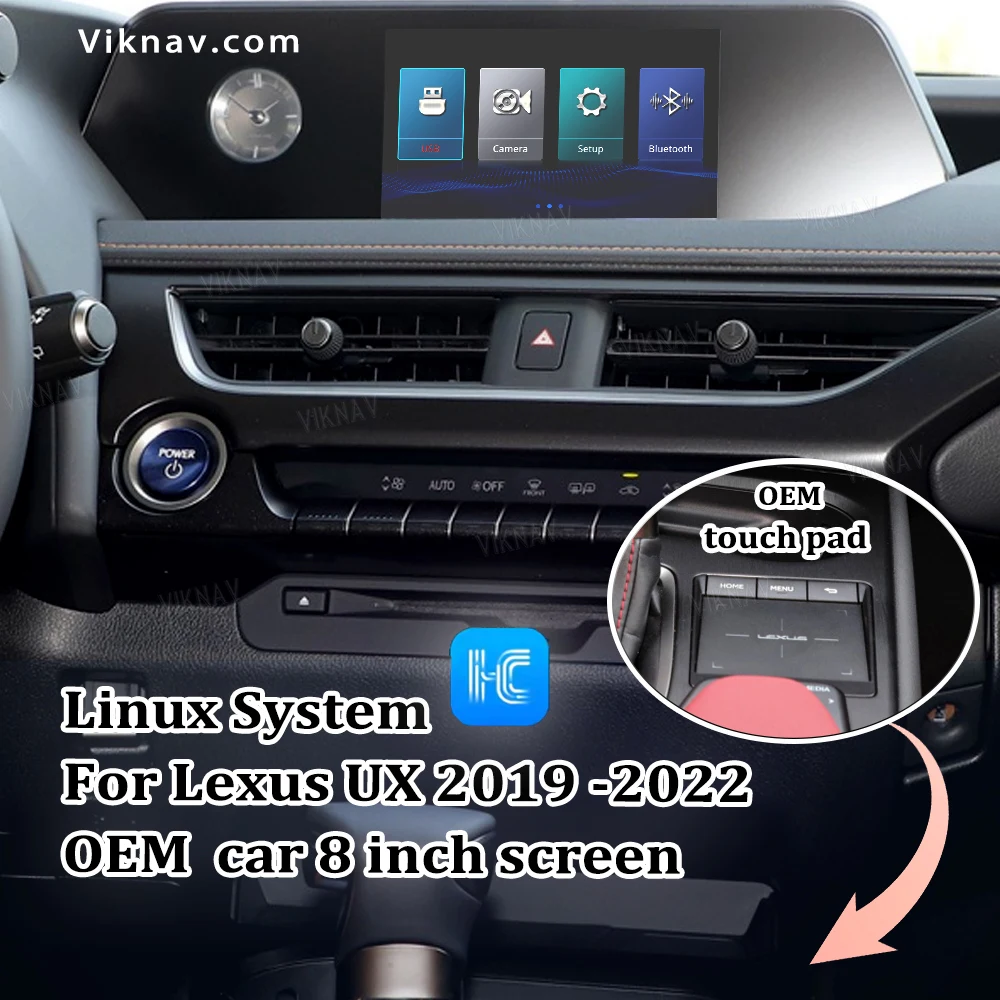 Viknav Linux System For Lexus UX 2019 -2022 Wireless Apple CarPlay Android Auto Only Support Original Car 8 Inch Screen