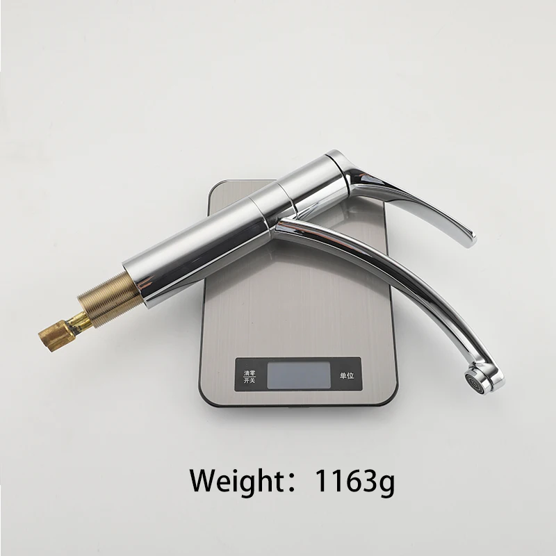 Brass Kitchen Sink Faucets Chrome Kitchen Mixer Faucet Cold Hot Water Tap 360 Rotate Kitchen Sink Mixer Long Nozzle grifo cocina