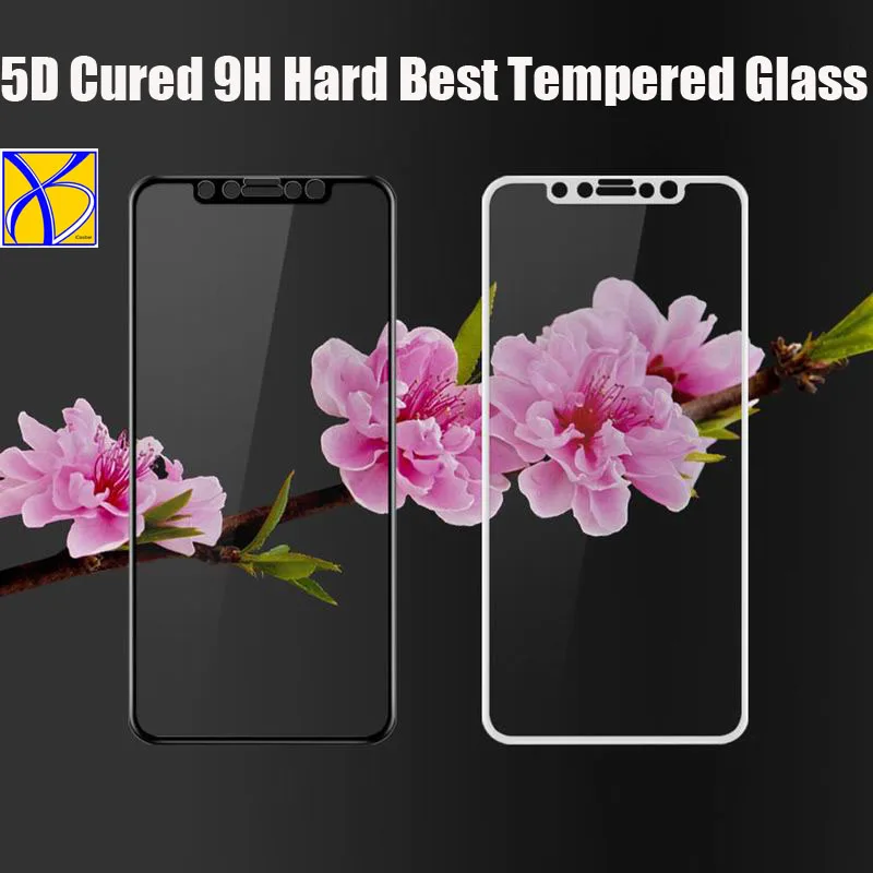 50pcs DHL 9H Hardness 5D Tempered Glass For iPhone X 8 7 6S 6 Plus Front Cover Film For iPhone X 8 Phone Case Screen Protection