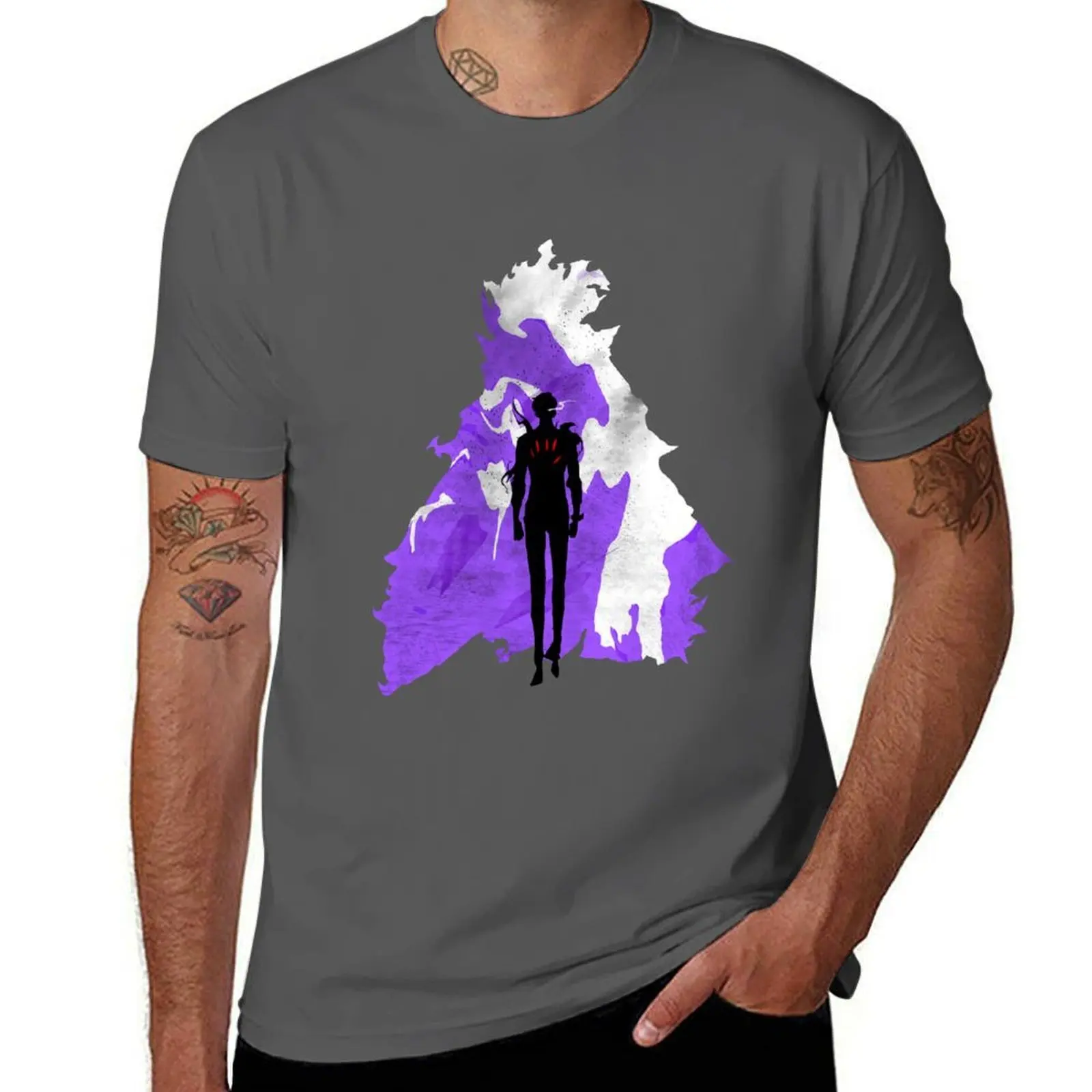 

Sun Jin Woo Level Up Aura T-Shirt cotton t shirt man t shirt man designer T-Shirt