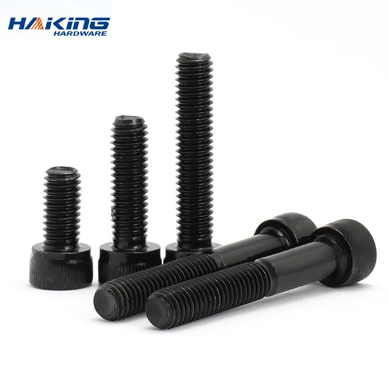 10pcs M3 M4 M5 M6 M8 304 A2 Stainless Steel Black grade 12.9 steel DIN912 Hexagon Hex Socket Head Cap Allen Bolt Screw L=4-150mm