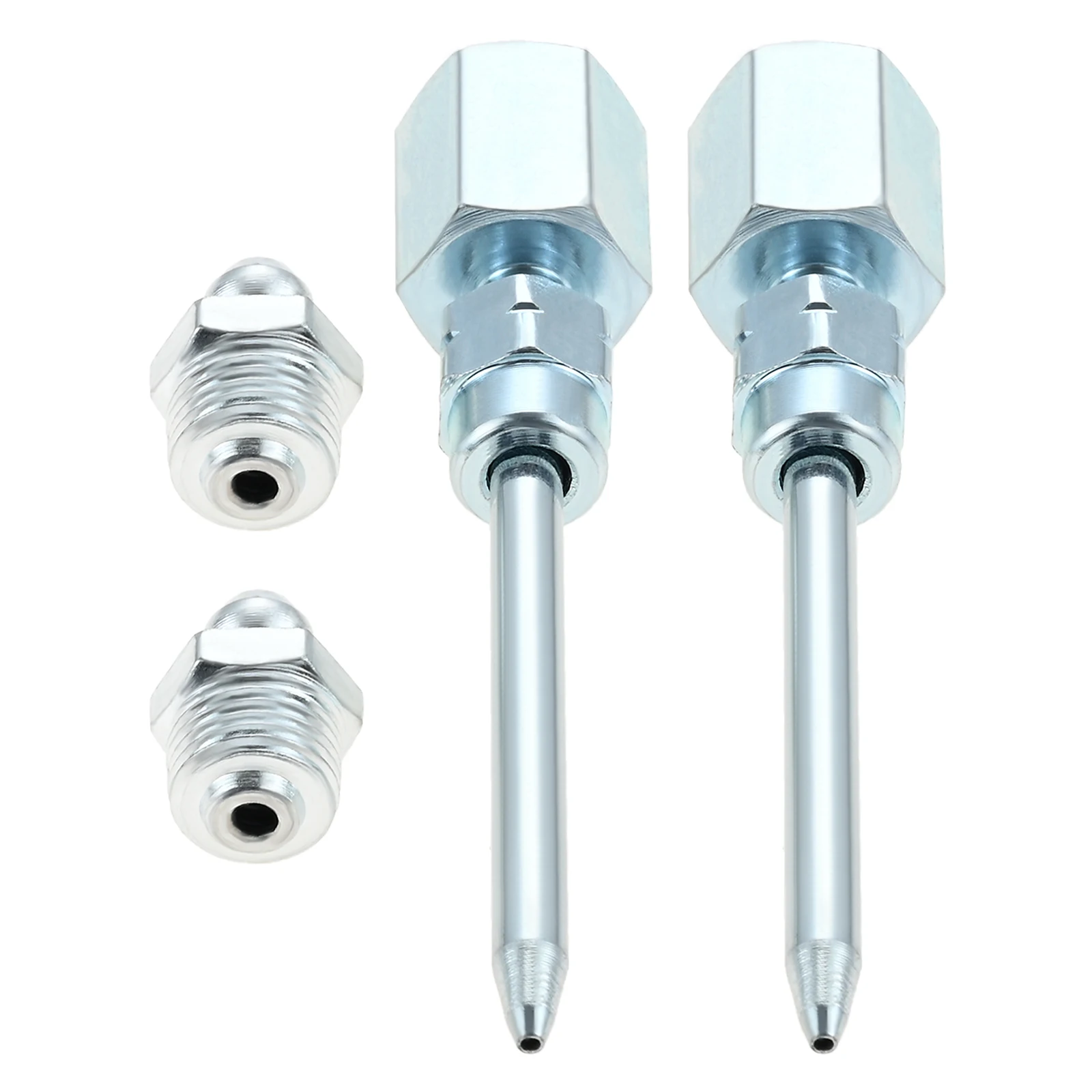 2 حزمة فوهة إبرة الشحوم محول شحم إبرة ضيقة مع 1/8 "NPT المواضيع إبرة الشحوم المناسب لأجزاء معدنية للسيارات