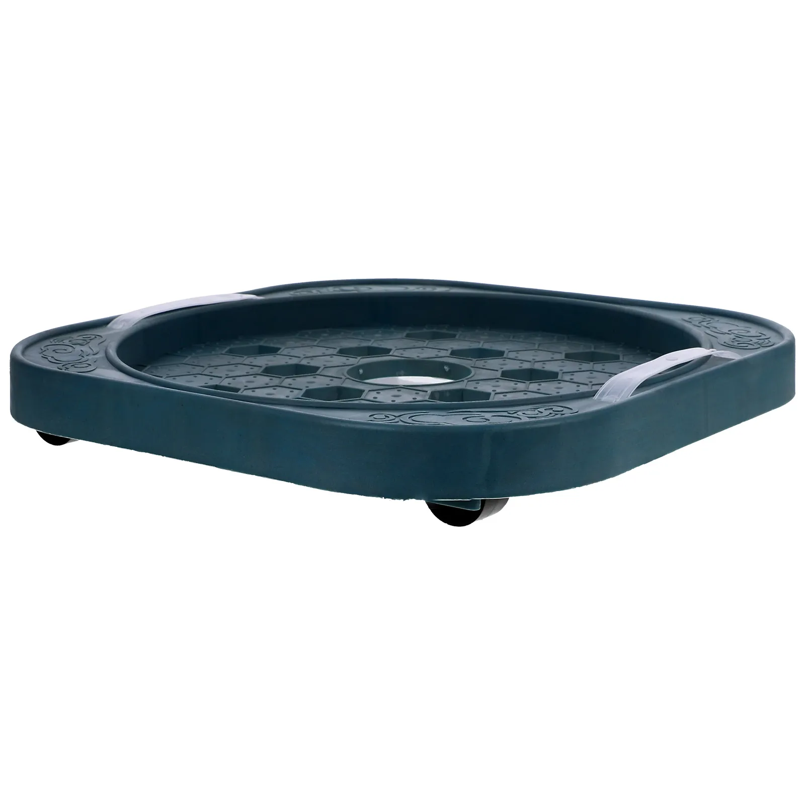 

1pc Movable Gas Tank Tray with Wheels Grey Plastic Stand Base Plate for Kitchen Storage Rack Propane Heater Gas Tank Holder