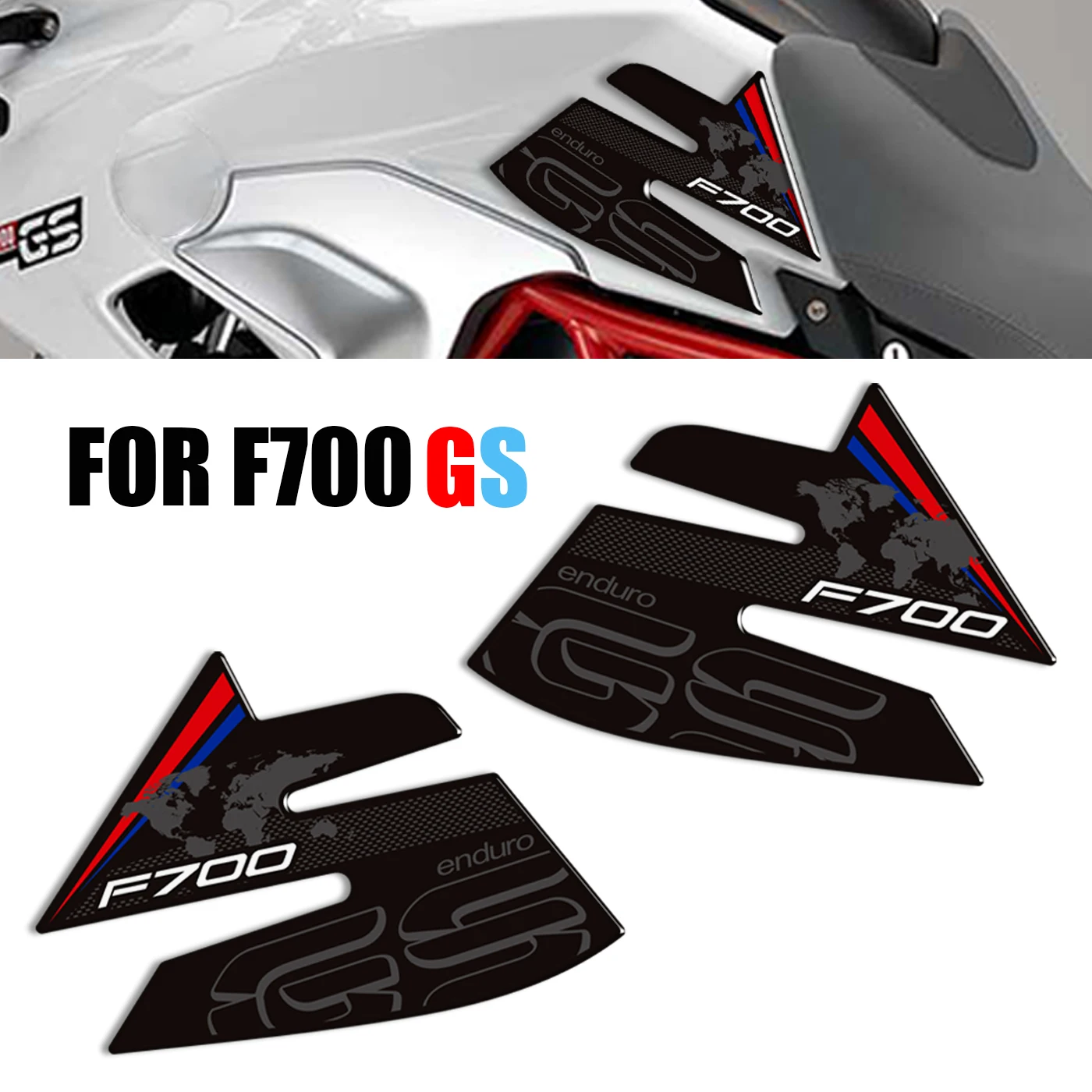 F700GS For BMW F700GS F700 Motorcycle decorative stickers Tank Pad Grips Stickers Decals Protector Gas Fuel Oil Kit Knee