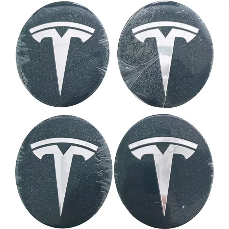 4pcs 56mm 65mm Car Wheel Hub Center Caps Emblem Stickers for Tesla Model 3 Y S X Roadster P75D P85D P90D P100D Auto Accessories