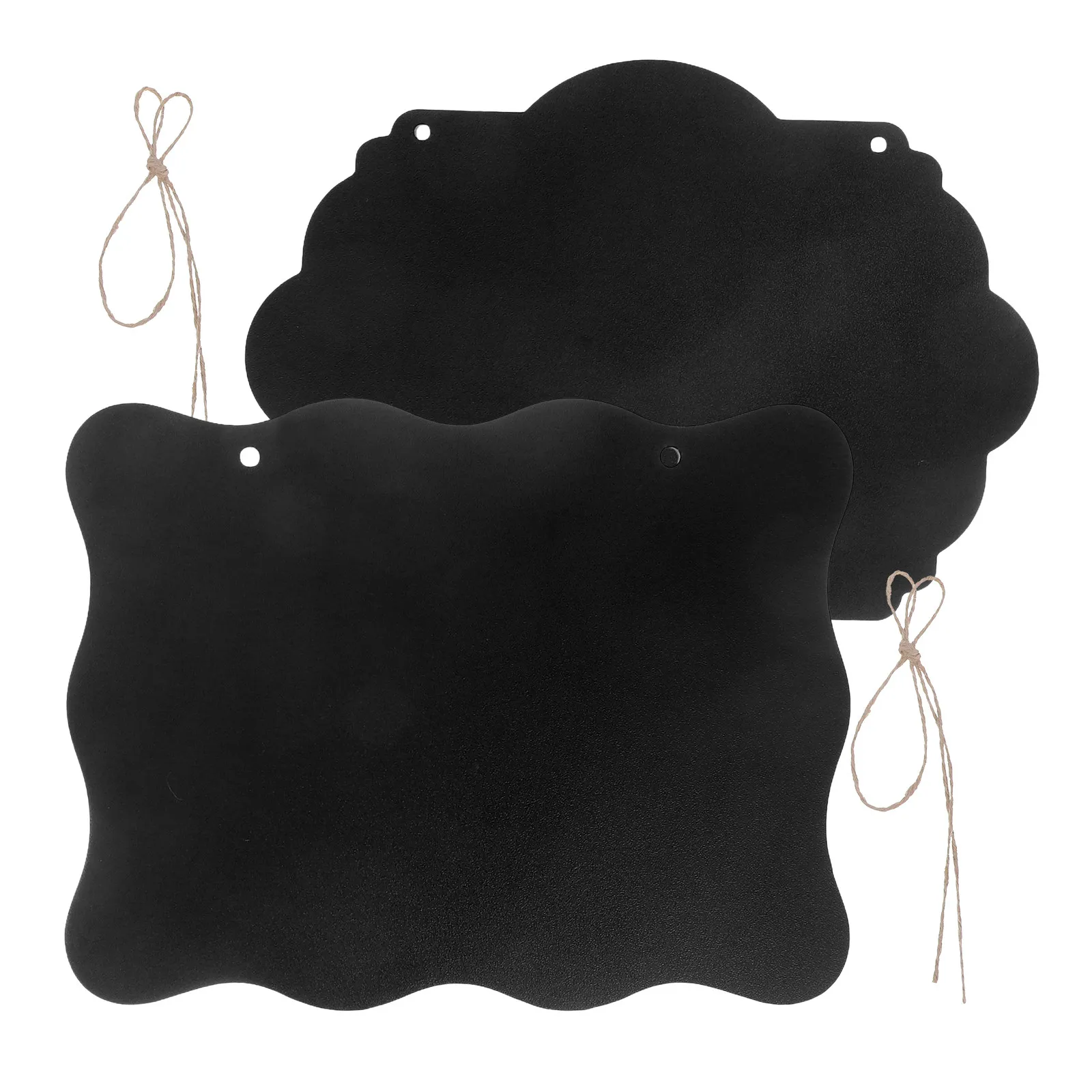 2Pcs Hanging Small Wooden Blackboard Dual Sided Mini Chalkboard Message Writing Board for Coffee Shops Homes Offices - view 5