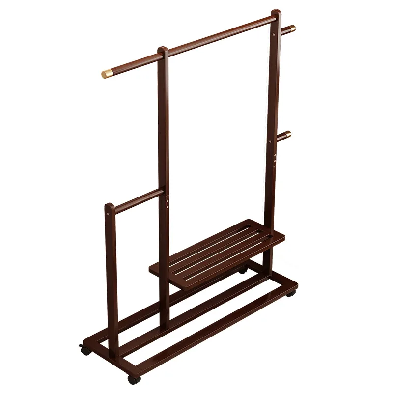 

Simple Clothes Hanger for Home Bedroom Portable Floor Standing Hanging Rack for Laundry and Storage in the Balcony Storage Rack