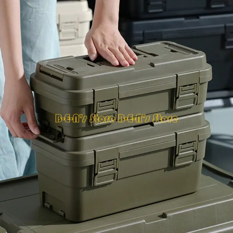 Y1AD Tool Storage Box PP Material With Secure Lock Internal Dividers 6.5L Small 4L Capacities Organized Solution