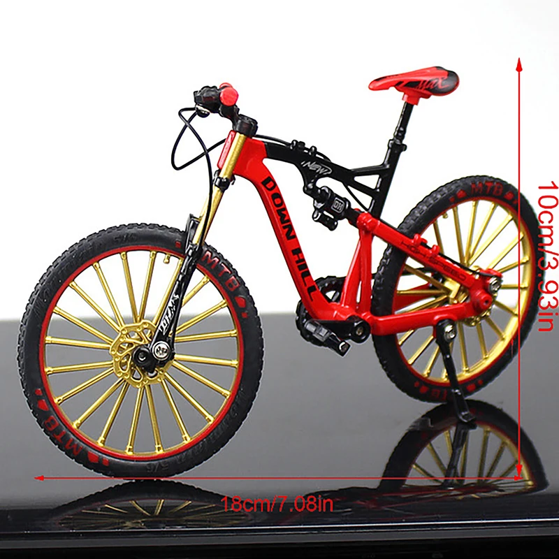 1:10 modèle alliage vélo moulé sous pression montagne doigt rouge course métal Mini vélo adulte Simulation Collection cadeaux jouets garçons