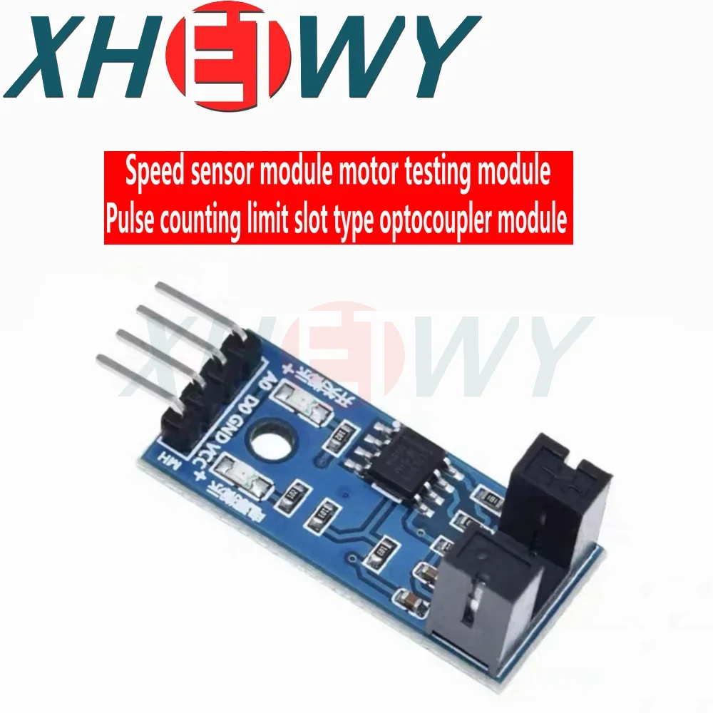 Speed sensor module, motor testing module, pulse counting limit slot optocoupler module