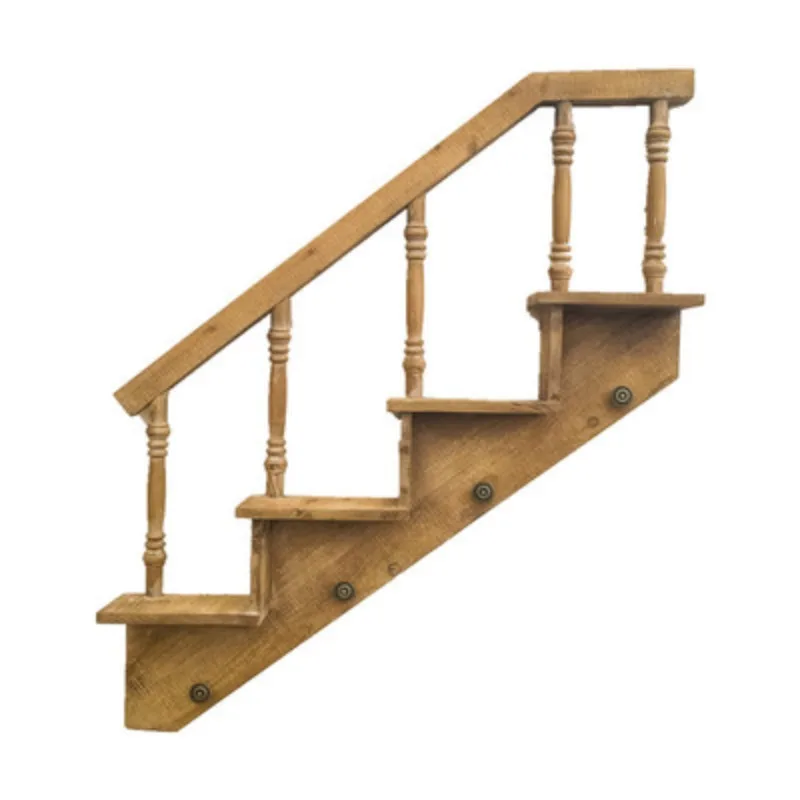 American country style designer homestay courtyard decoration retro creative staircase wall hanging flower rack shelves