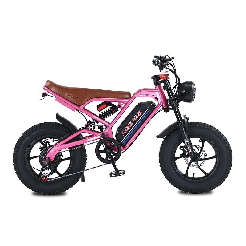 AKEZ 16 Inch 36v 350w Motor Children's Pit Ebike Teenager E Dirt Urban Bike Kids Electric Mini City commuter Sport Bicycle
