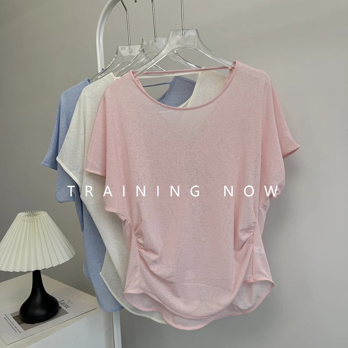 

Yoga clothes top for women hollow beauty back loose sports short-sleeved running T-shirt Pilates fitness shirt summer