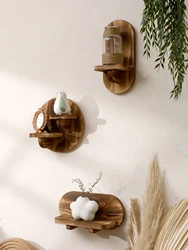 Oval Wooden Shelves Floating Wall Shelf Wall Decor Wall Mount Room Decor Aesthetic Bohemian Room Decor Rustic Country Home Decor
