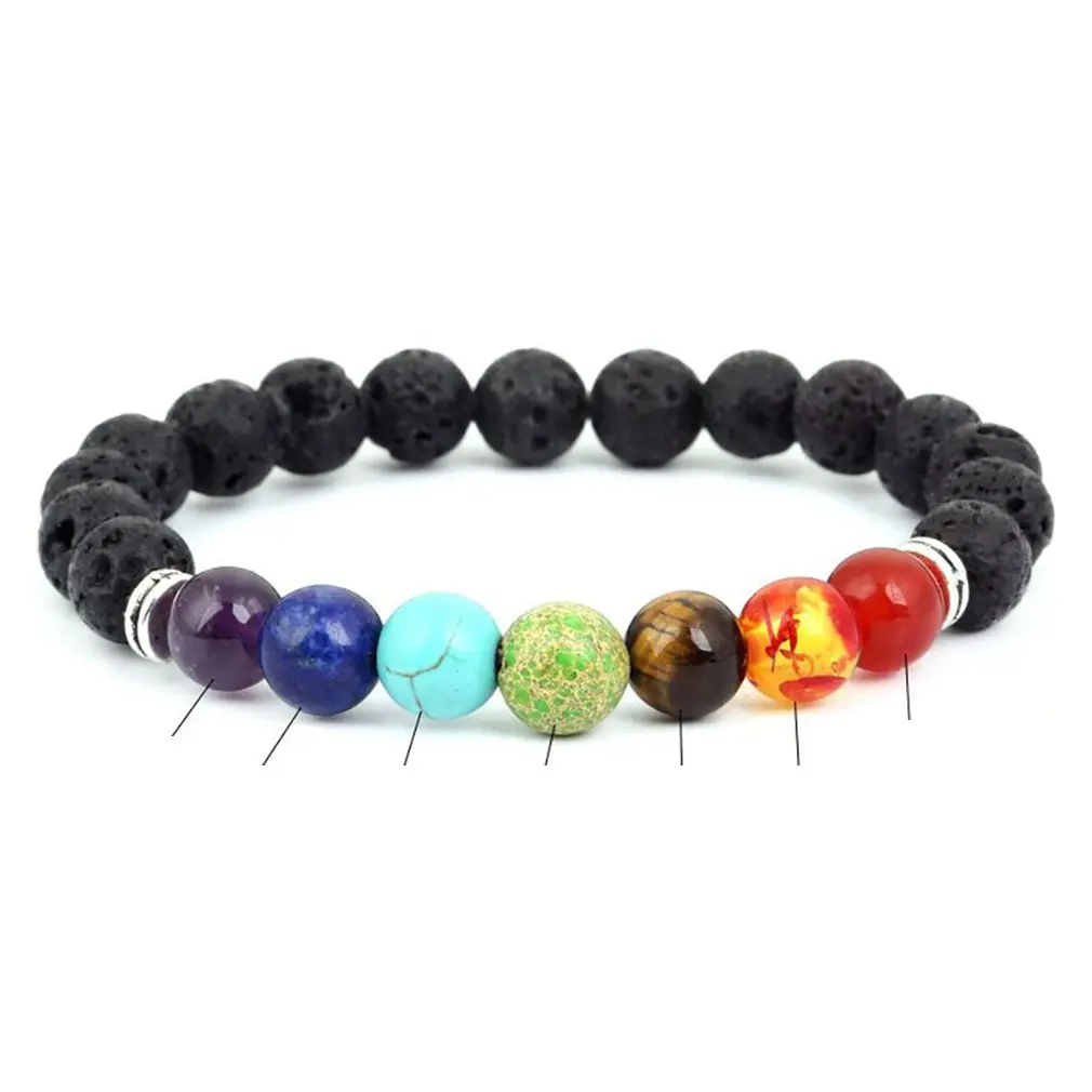 Hot New Energy Volcanic Stone Bracelet Bracelet Mixed Batch Natural Stone Hand-woven Bracelet Unisex Fast Shipping