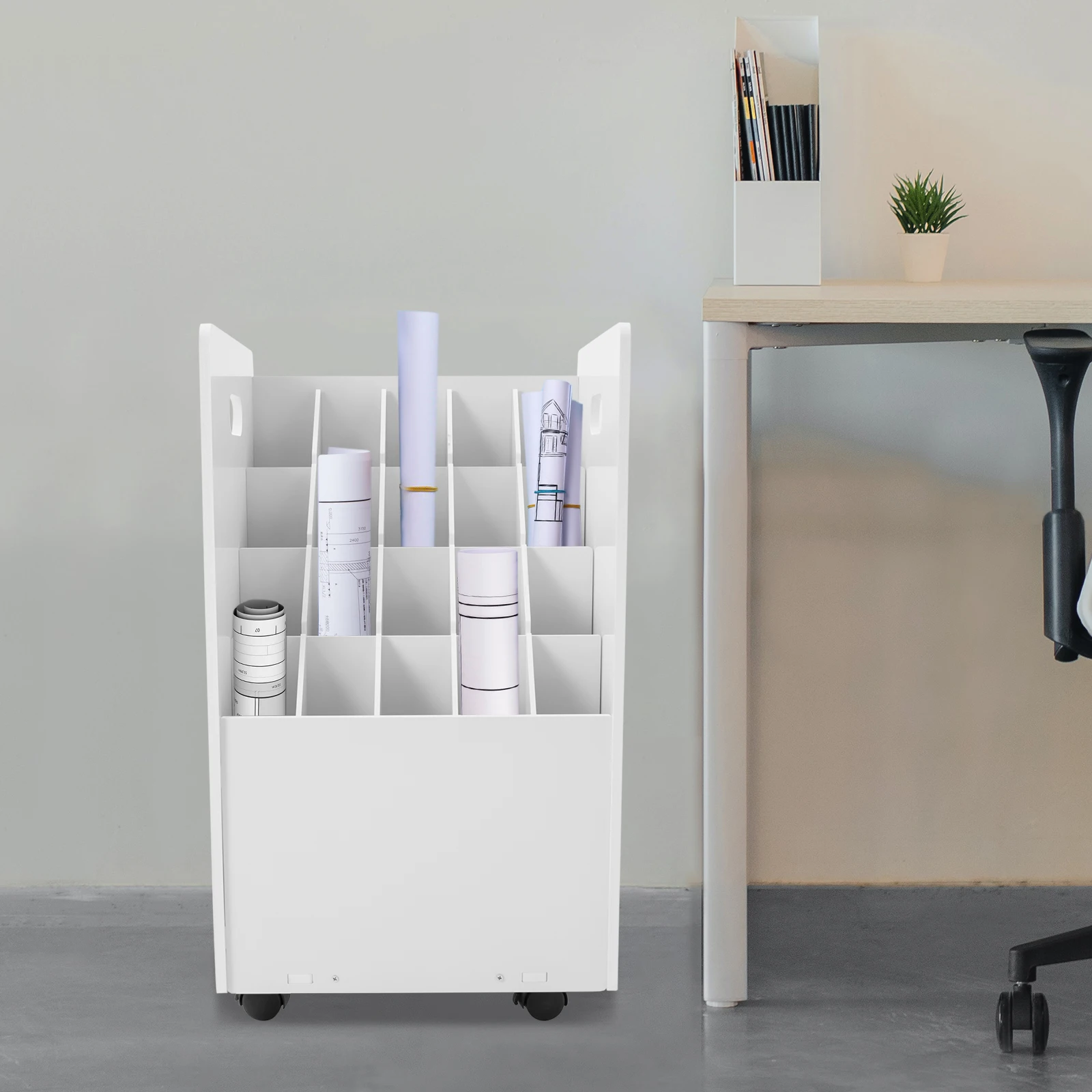 portaoggetti-per-disegno-documenti-a-20-slot-con-ruote-bianche-per-ufficio-scuola-per-riporre-forniture-per-ufficio-cartelle-articoli-personali