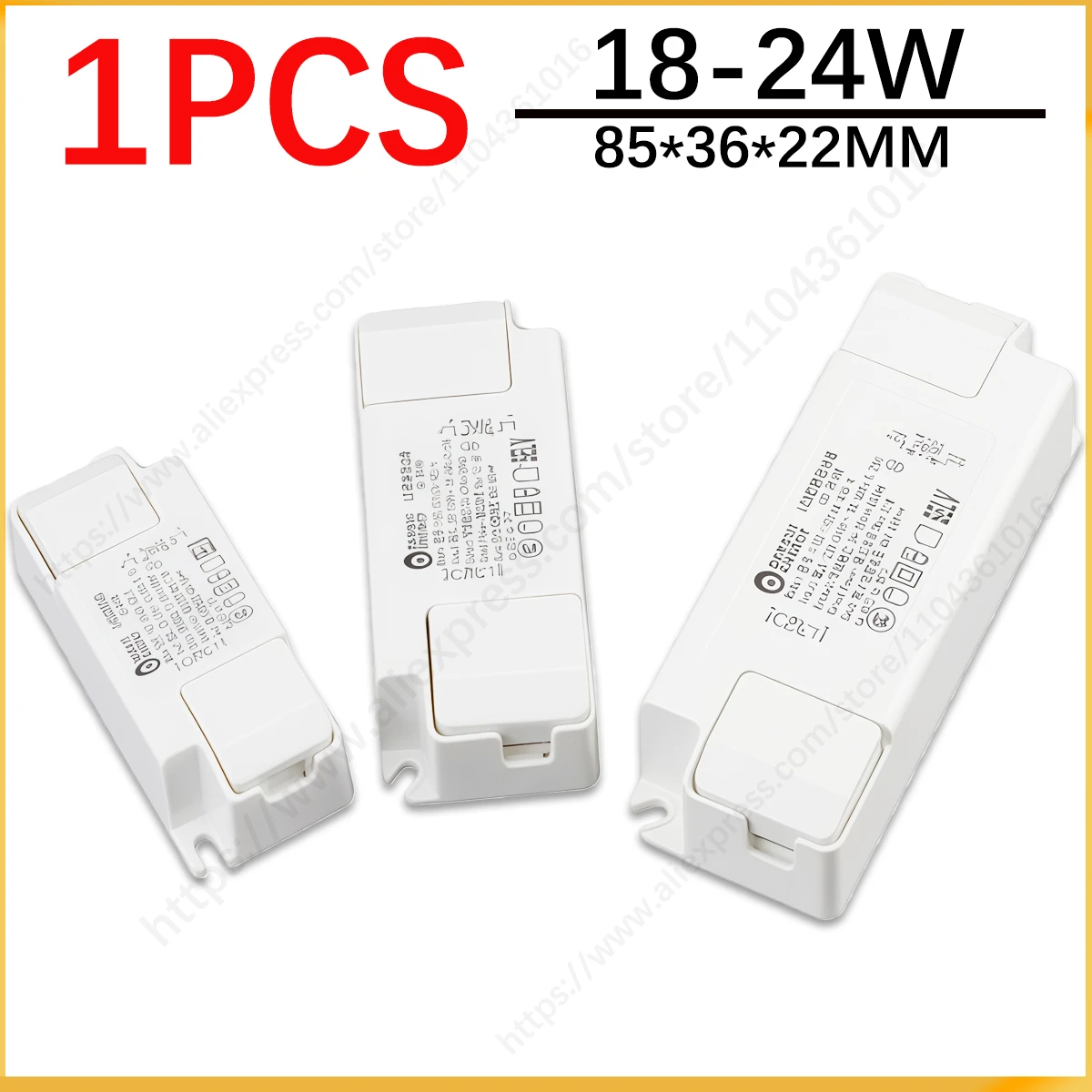 18-24W Constant Current LED Driver Convetor Transformer Ceiling Light Power Supply High PF No Flicker 300mA 600mA
