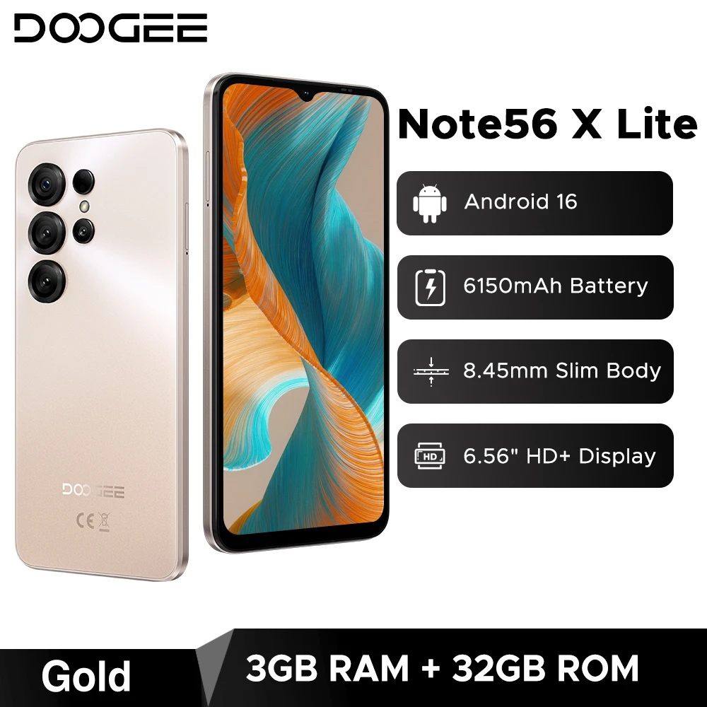 【¥15,576】DOOGEE Note56 X Lite 6150mAh 3GB+32GB ブラック 特別割引-アリエク特価アラート