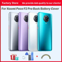 AAA For Xiaomi Poco F2 Pro Back Battery Glass Cover Rear Housing Door Case Battery Cover f2 pro Pocophone Replacement Parts