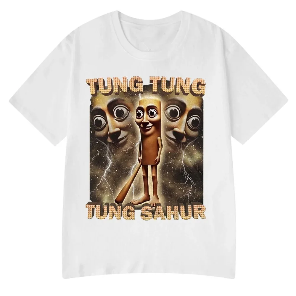 Men Clothing Unisex Italian Brainrot Tralalero Tralala Tung Tung Tung Sahur Bombardiro Crocodilo Funny Meme T-Shirt Cotton Tees image 2