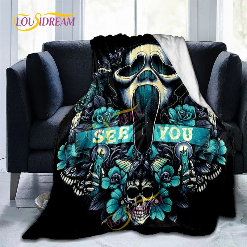 3D Blanket Print terror Flannel Blanket Picnic blanket Home Blanket Sofa Bedroom Quilt Party Blanket.