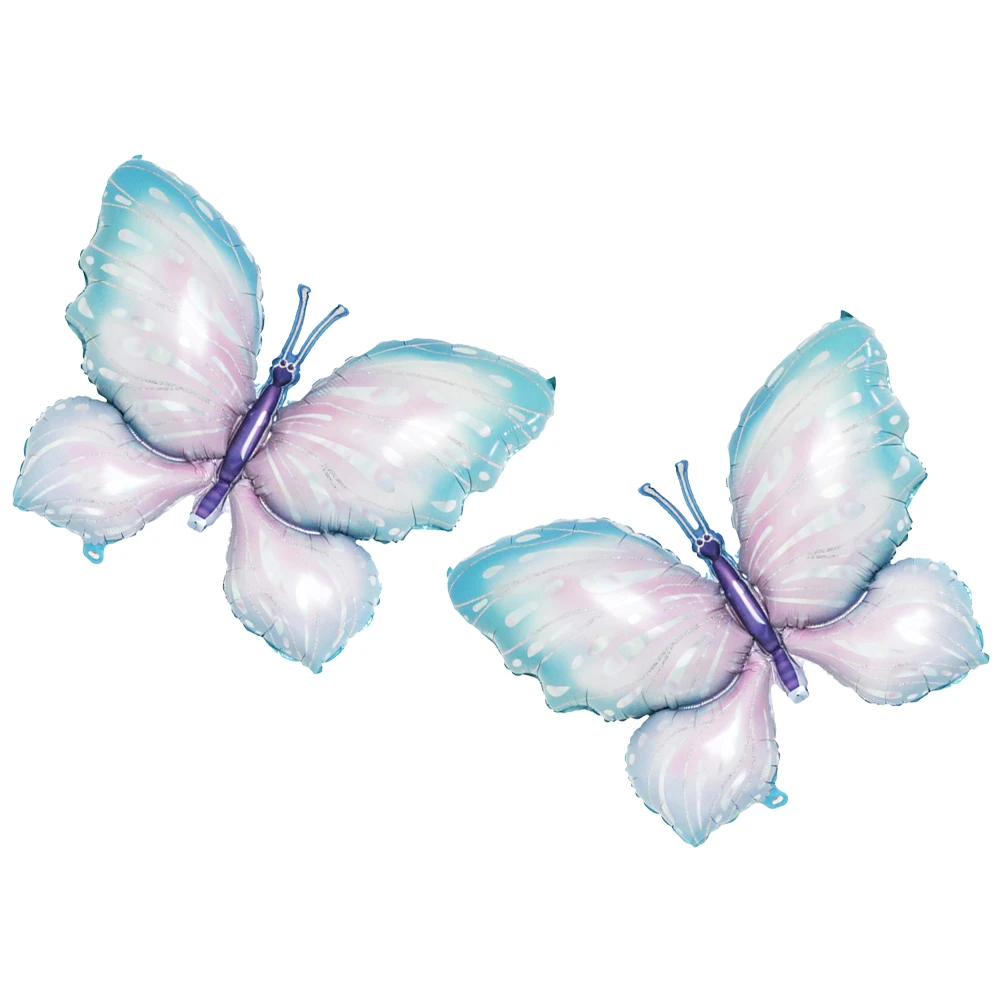 

2pcs Butterfly Balloon Big Aluminum Foil Balloons Birthday Party Supplies Reusable Inflatable Decorations Baby Shower