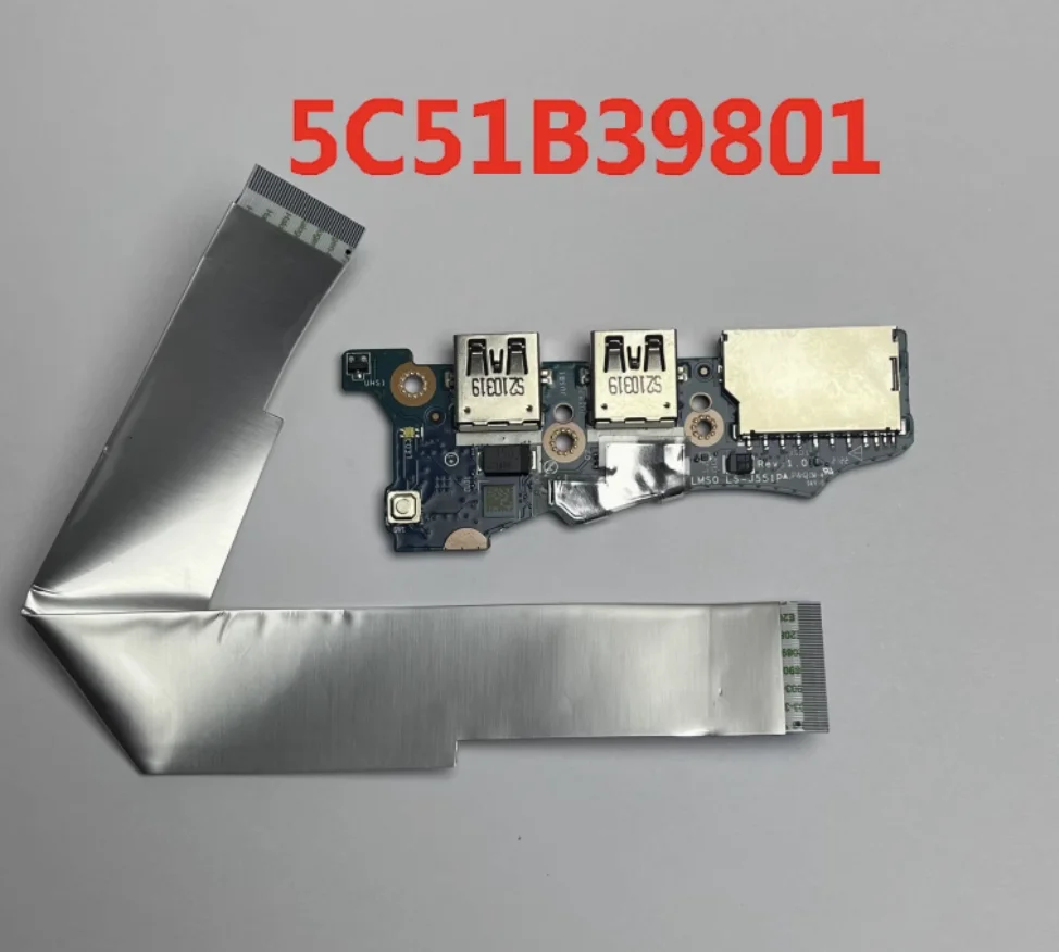

Для Lenovo Ideapad 5-14ITL05 82FE USB плата с кнопкой питания W Cable 5C51B39801 LS-K321P