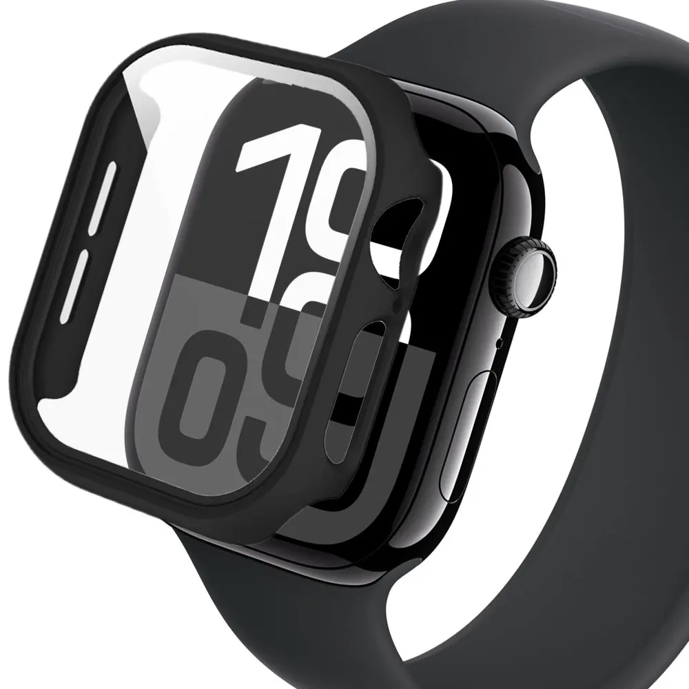 gehärtetes Glas + Abdeckung für Apple Watch 10 42 mm 46 mm, matt, hart, PC-Stoßstange, Displayschutzfolie, iWatch-Serie 10 42/46 Zubehör