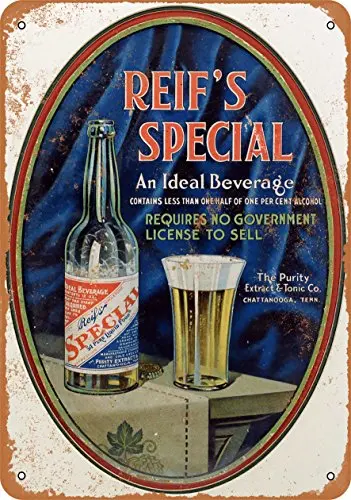 1pcs,Metal Sign - 1902 Reif's Special Non-Alcoholic Beer - Vintage Look