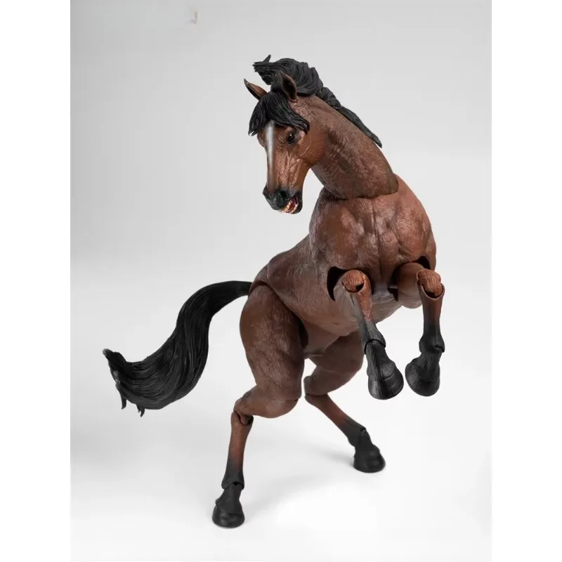 

Presale Non-play Toys 1/12 Scale White/brown Horse Movable Mount Model Simulation Animal Model Collection Display