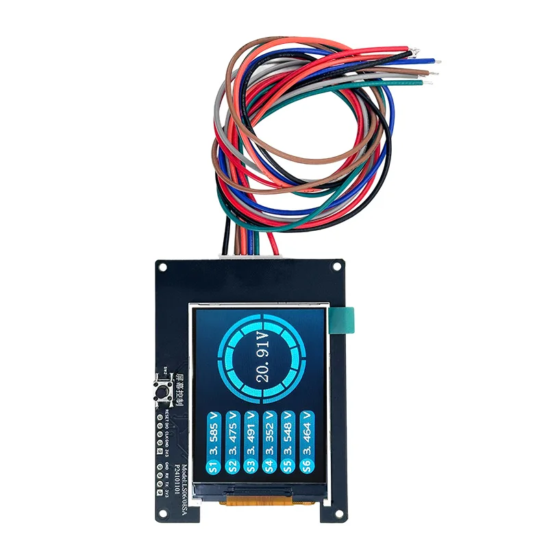 4S 6S 8S Battery Voltage Acquisition Display of Single String Voltage, Total Voltage for Li-ion/LiFePO4/LTO Battery