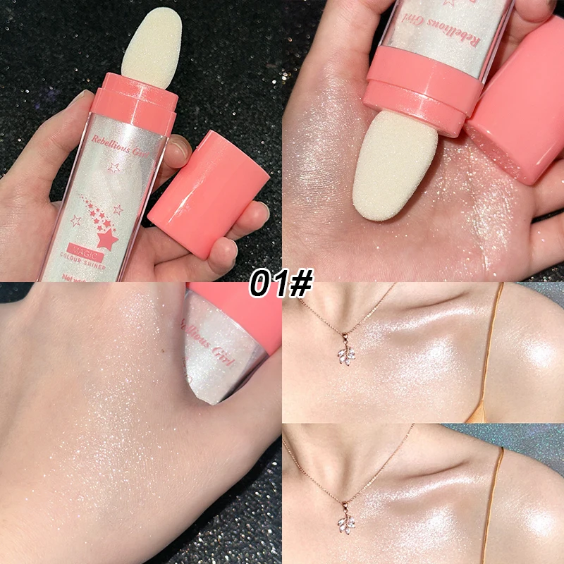 防水ウォーターフェイスブライトンハイライターバー化粧品フェイスコントゥールブロンザーライトシマーハイライターハイグロススティックメイクアップ