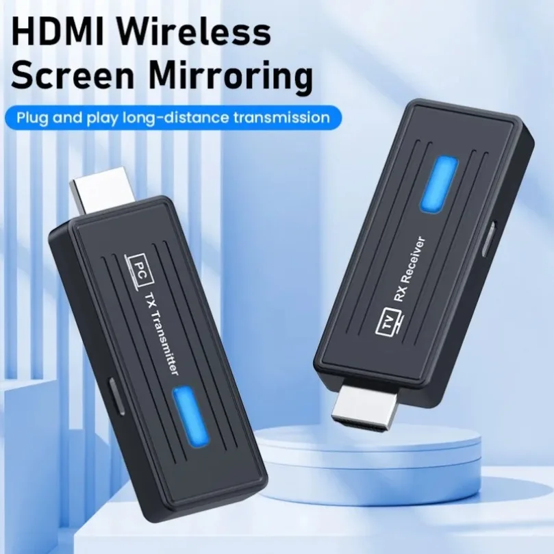 5.8G 50M 1080P HDMI-Compatible Wireless Video Audio Transmitter Receiver Extender Display Dongle for TV Box Monitor Projector PC