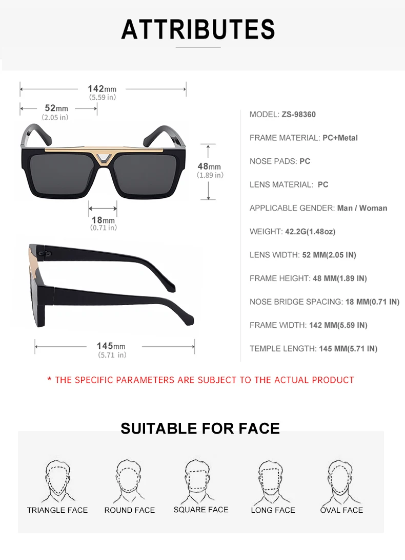 Übergroße polarisierte quadratische Steampunk-Sonnenbrille für Herren, groß, 2025, Luxusmarke, Vintage-Punk-Sonnenbrille für Männer, klassische Farbtöne, UV400 – Detail 10