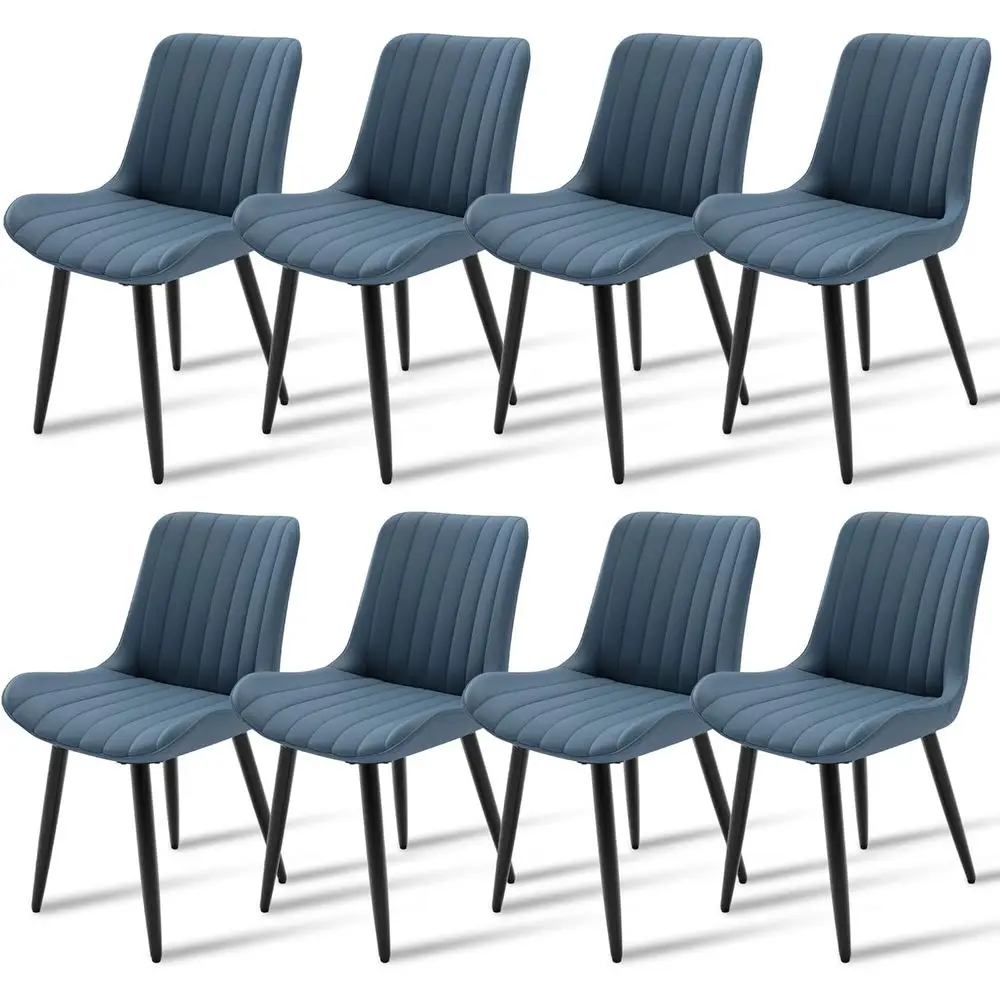 

-Century ern Dining Chairs Set o 8, PU Leather Kitchen Chairs with Sot Cushion and Metal Legs, Upholstered ArmlAccent Chair Side
