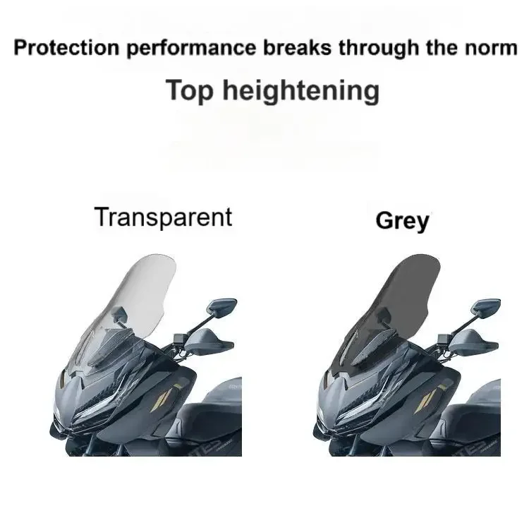 For ZONTES 368E 350E Motorcycle Front Windshield Modification Accessories Rainproof Windshield Increased Chest Protector