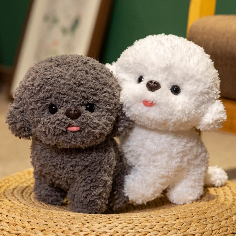 20/30CM lindo Bichon Frise juguetes de peluche suave muñeco de peluche encantador cachorro perro mascota juguete