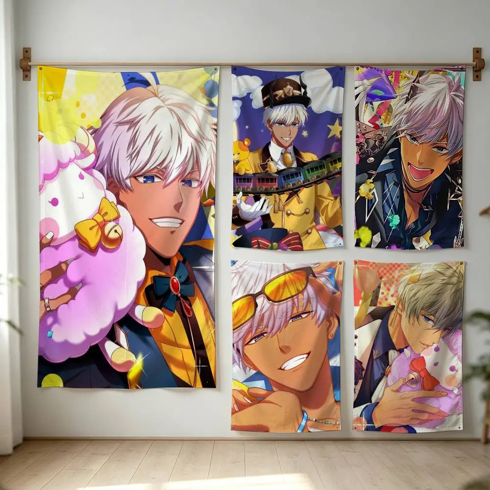 CUTE Game O-Obey Me Mammon Flag Digital Printing Banner for Garage Wall Out Door Decoration