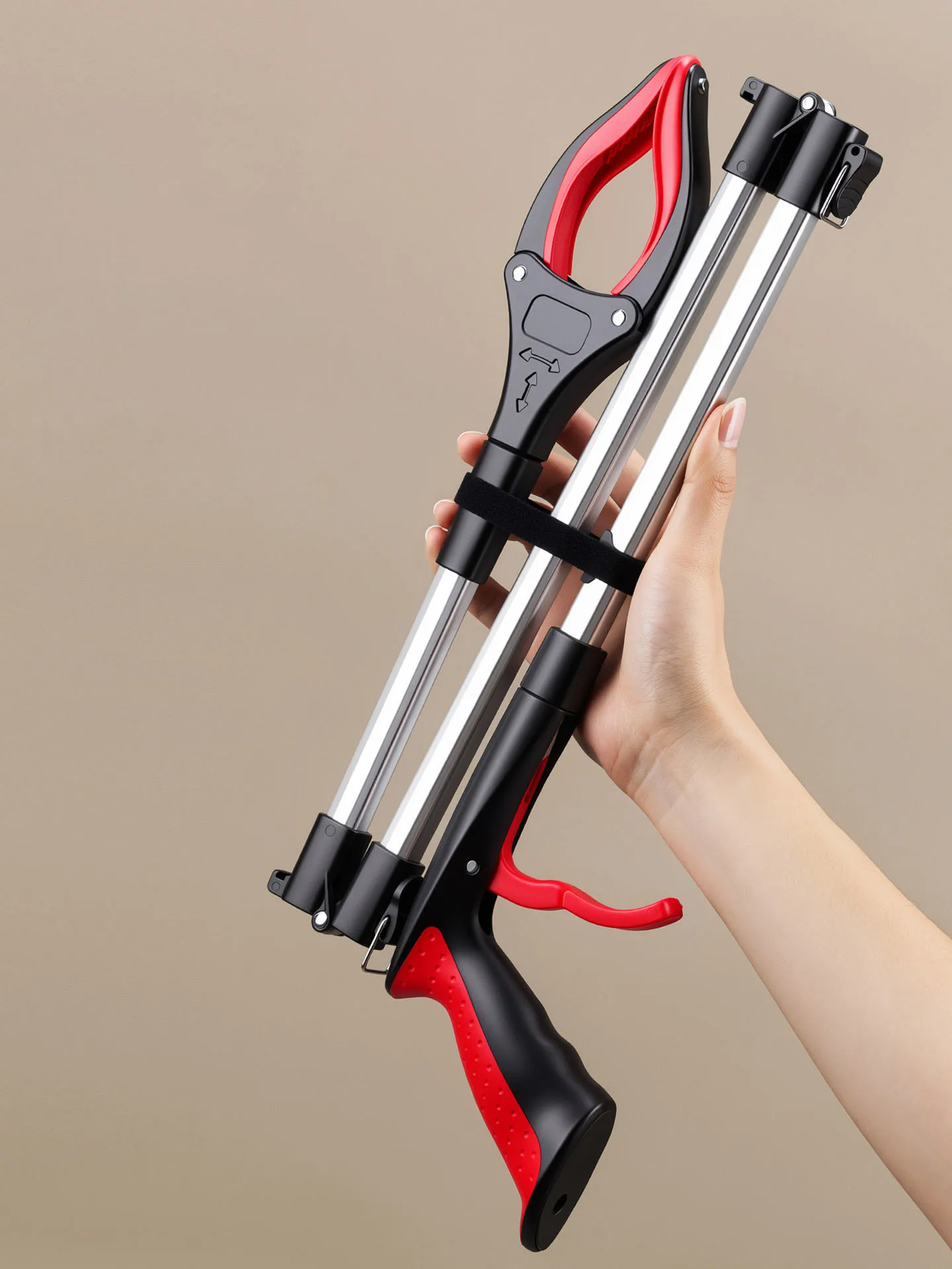 Foldable Litter Picker Grabber Tool Lightweight Wide Claw Trash Reacher Collapsible Garbage Pickup Stick for Garden Bathroom