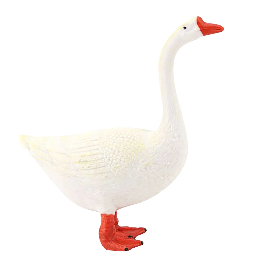 Garden Goose Figurine Swan Ornaments Desktop Plastic Decoration Child Outdoor Toys