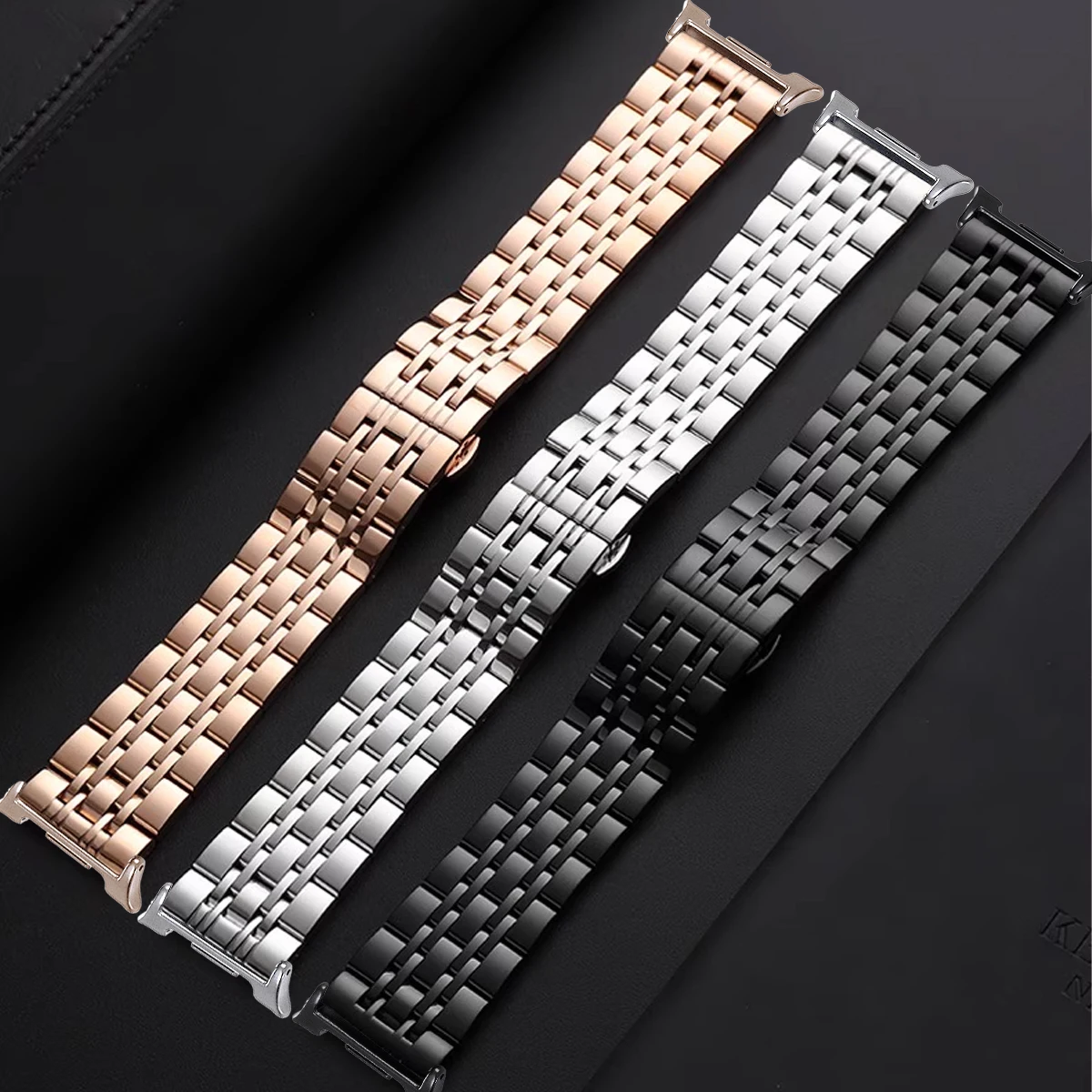 سوار فولاذي غير قابل للصدأ لساعة جالاكسي 8 44 40 مللي متر/8 كلاسيكي 46 مللي متر حزام معدني سوار لساعة جالاكسي الترا معصمه الساعات #4