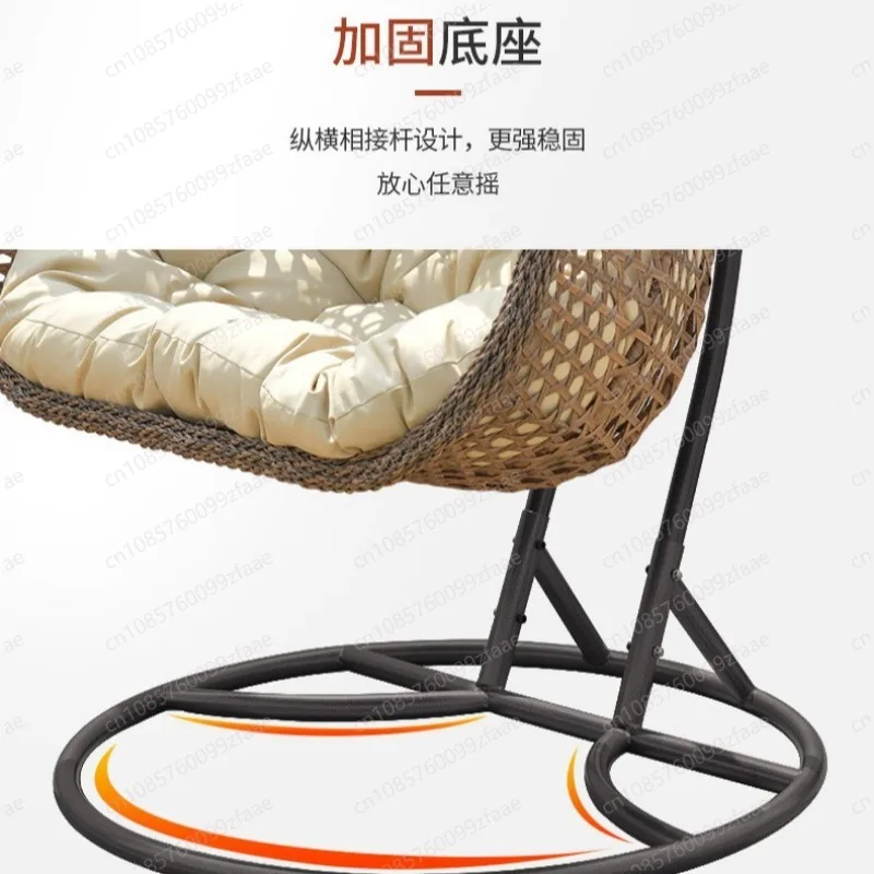 Casual rattan hanging chair double swing rattan chair household lazy hanging basket chair