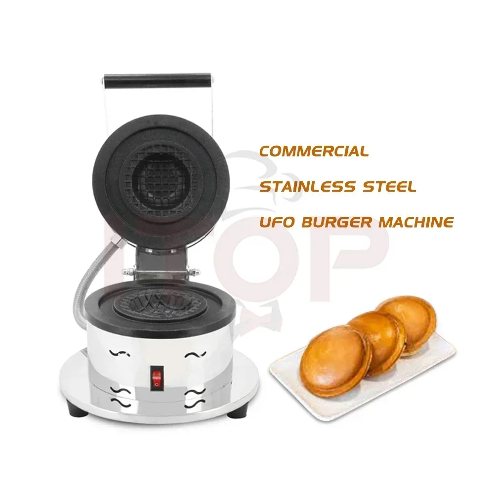 Burger Gelato Panini Ice Cream Sandwich Heating Plate Grill Snack Bar Equipment Electric 1000w Hamburger Waffle Machine