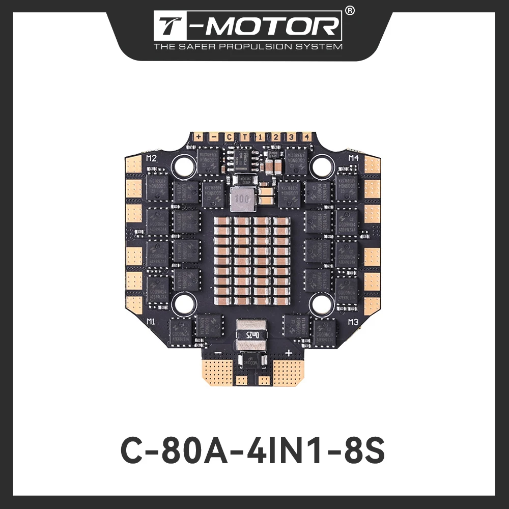 T-MOTOR  C 80A C80A 4IN1 4-8S Blheli32 Dual Mosfets  CINE Series ESC Electronic Speed Controller