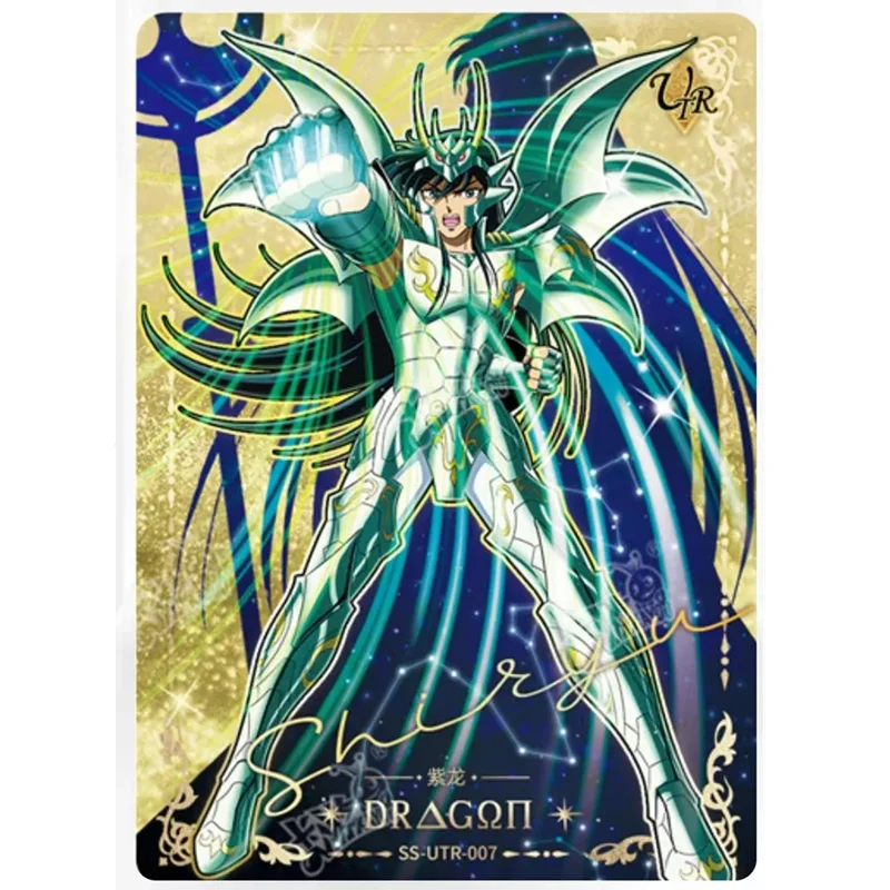 KAYOU Genuine Saint Seiya Card Collection Card Toy Seiya Purple Dragon Hyoga Shun Ikki Limited UTR Single Card Children Toy Gift