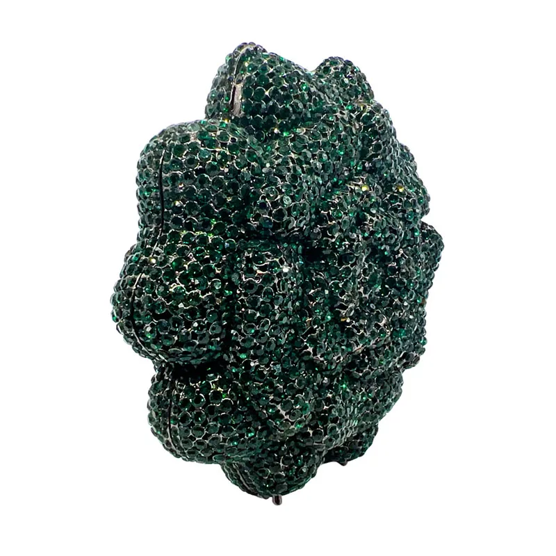 Flower Rhinestone Evening Bags Women Luxury Designer Gorgeous Diamond Metal Clutch Purses And Handbags Wedding Party
